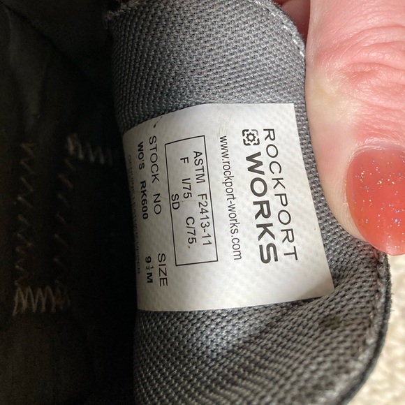 Rockport Steel-Toe Slip Resistant Black Shoes Loafers - Picture 5 of 8